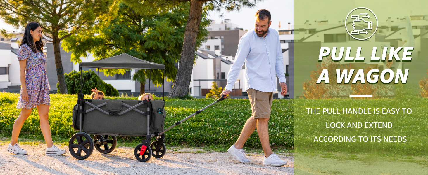 wagon stroller with kids