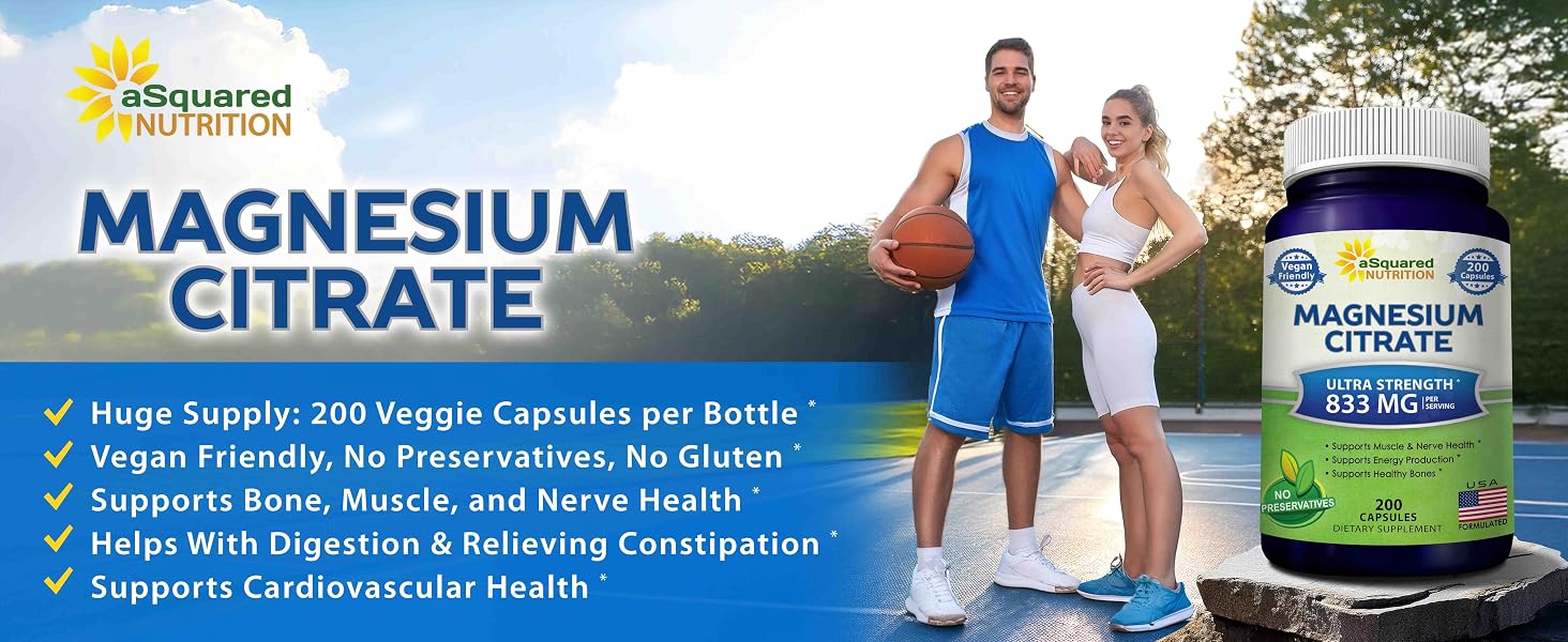 Magnesium Citrate 833mg 200 capsules 180 120 90 1000mg 500mg 250mg 1500mg Glycinate