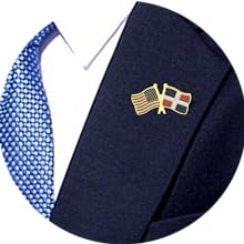 Small Mini Crossed Double Friendship Lapel Pin Badges Emblems Flag