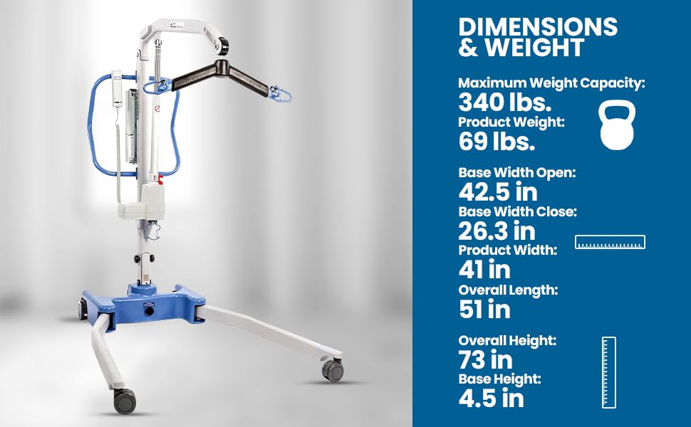 Joerns Hoyer Advance-E dimensions and weights