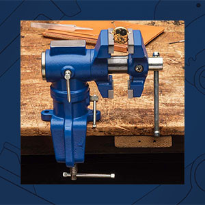Image of vise clamp on, tornillo de banco.