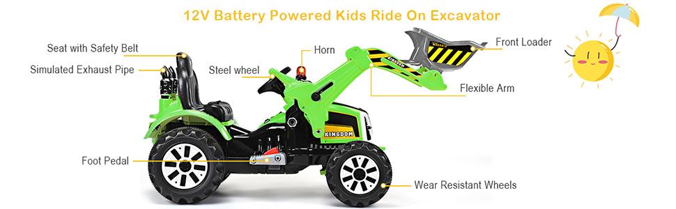 Kids Ride On Excavator