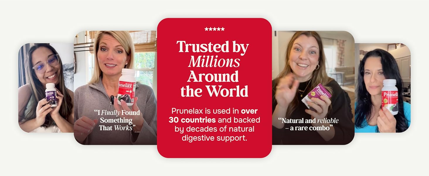 4 women with prunelax. trusted by millions around the world. prunelax is used in over 30 countries.