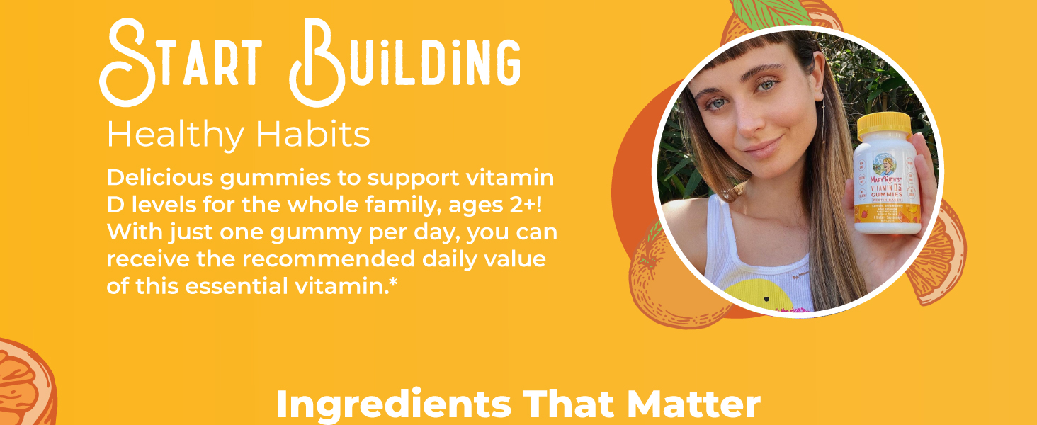 Vitamin D3 Gummies, Lemon Strawberry Orange, 60 ct
