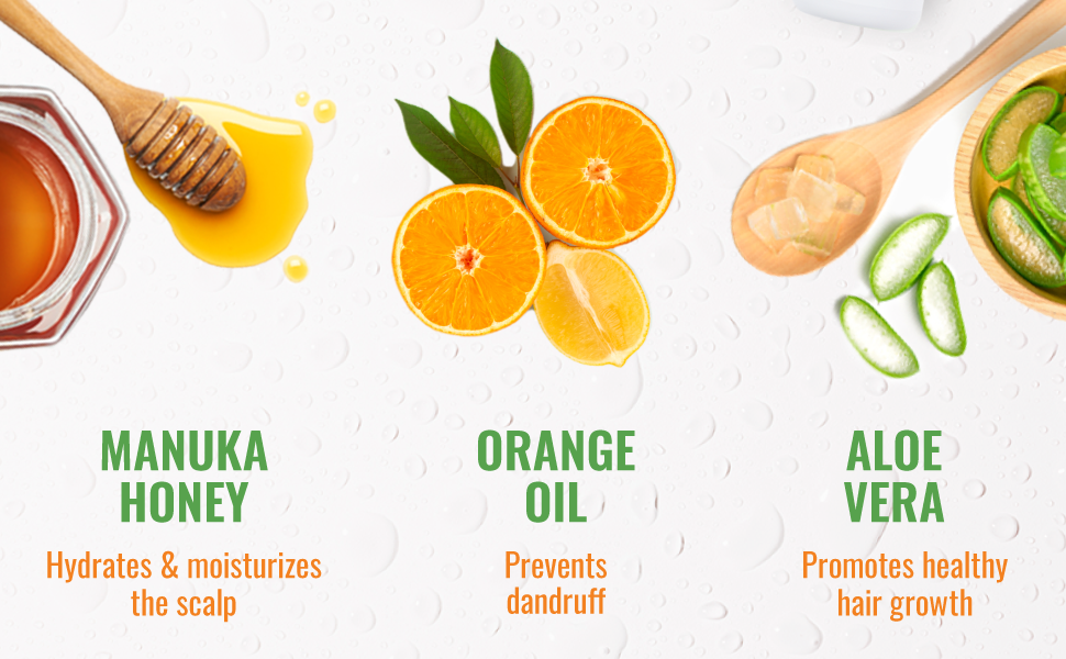 Manuka Honey, Orange Oil and Aloe Vera Ingredients
