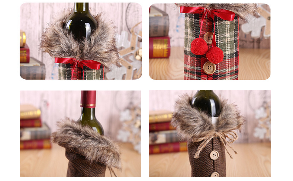 wine bottle cover christmas