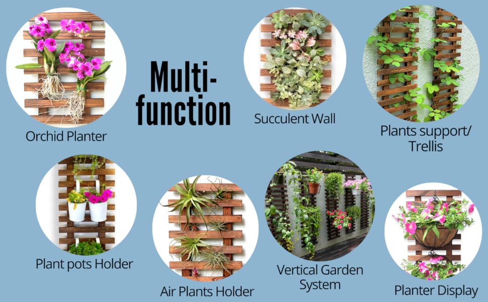 Wooden Wall Plant Holder Multi-Function