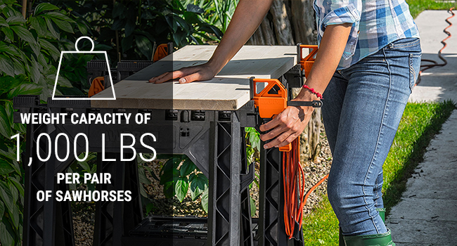Like an extra set of hands; weight capacity of 1,000 lbs