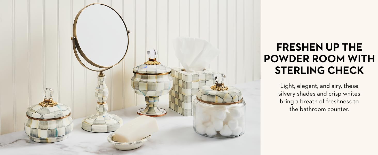 Stunning with Sterling Check, neutral cool tones of gray.