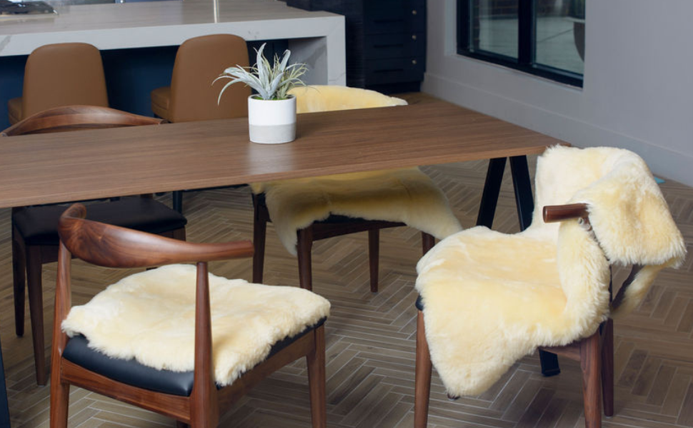 Sheepskin Natural Wool Wheelchair Seat Pad, Cushion for Pain Relief, Discomfort, Skin Irritation