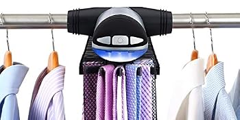 The tie rack in use