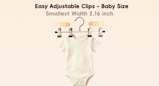 Easy Adjustable Clips - Baby Size Smallest Width 2.16 inch