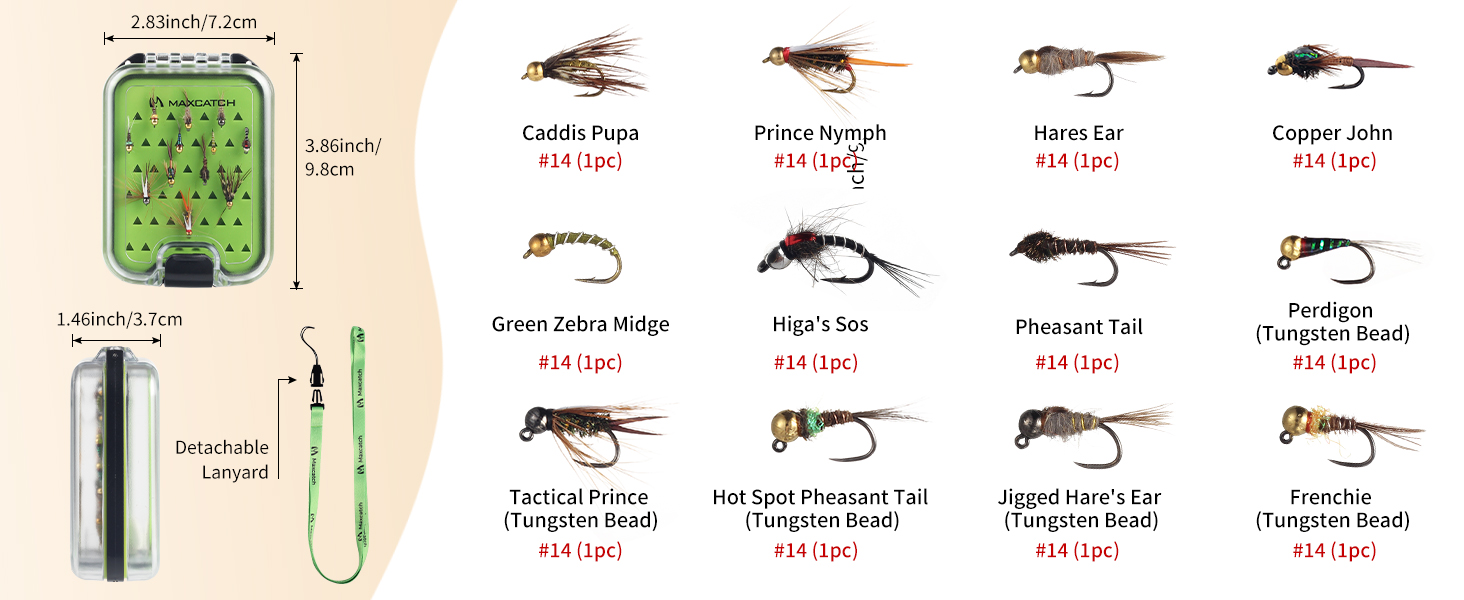 nymph flies kit