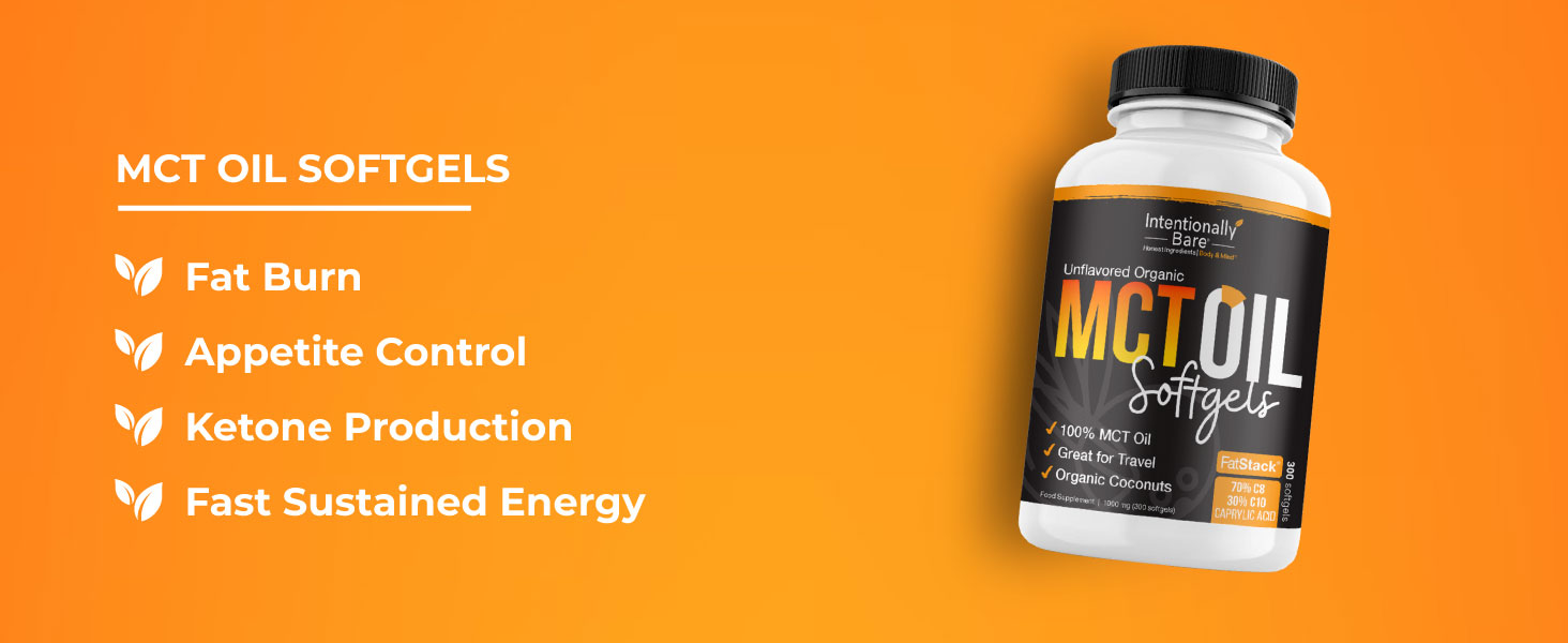 MCT Oil Softgels Capsules organic coconuts