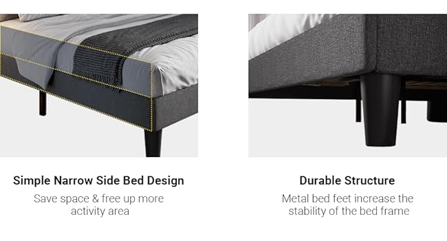 SIMPLE NARROW SIDE BED DESIGN Save space &amp; free up more activity area STABLE STRUCTURE