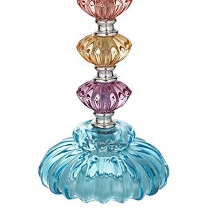 360 Lighting Bohemian Blue 21" High Stacked Glass Table Lamp