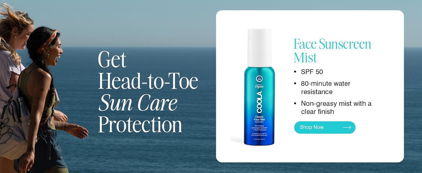 get head-to-toe sun care protection-Face sunscreen mist