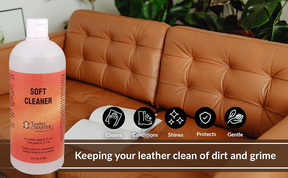 Leather Master Soft Cleaner, 33.8 oz/Liter