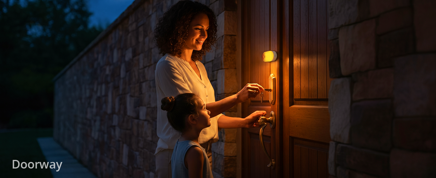 keyhole night light for doorway