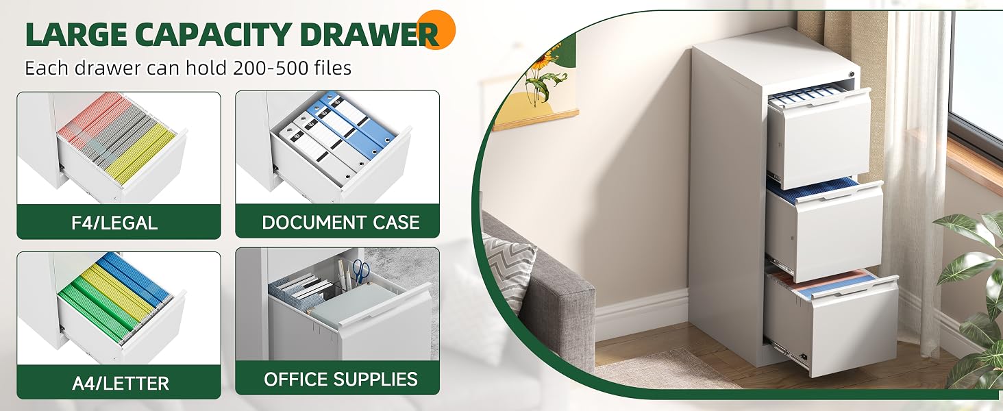 upgrade multifunctional file cabinet with hanging bar make your files organized