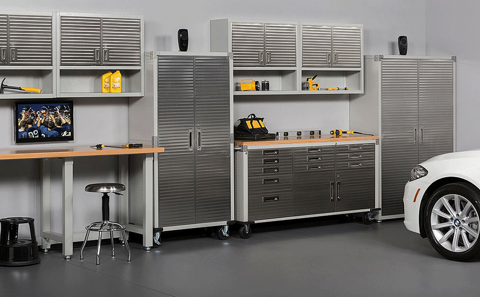 garage woodworking workshop desk garage warehouse tables pack stations organizer