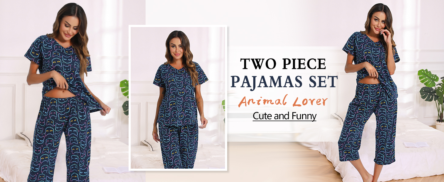 cotton capri pajamas for women