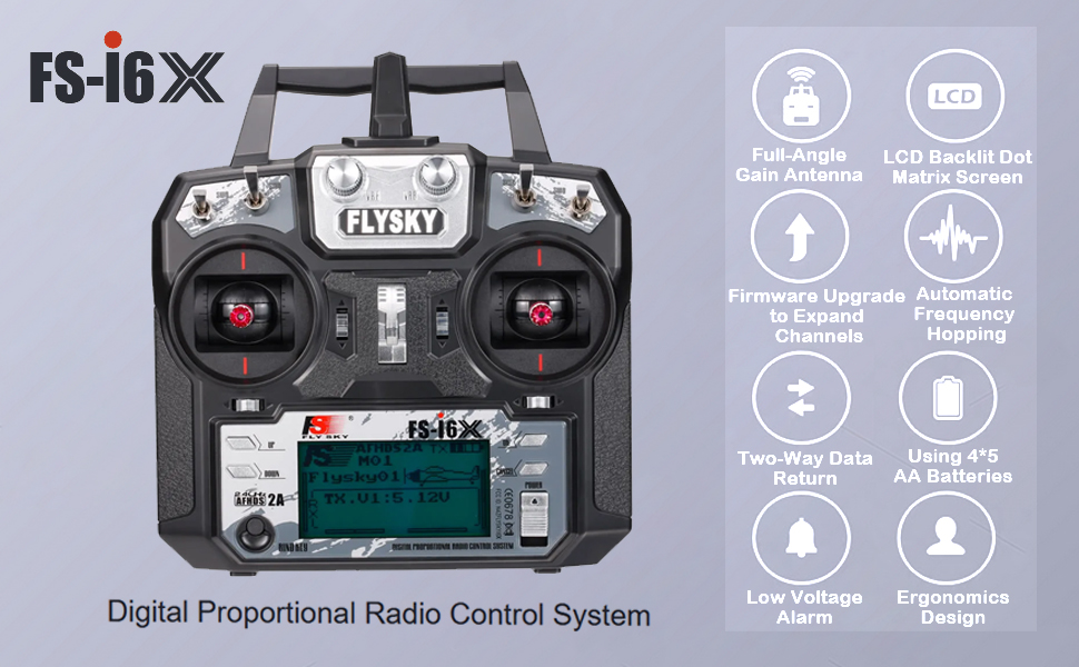 Flysky FS-i6X RC Transmitter with FS-iA6B Receiver
