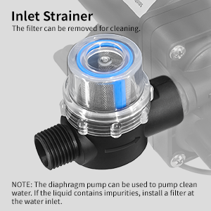 110 Volt RV Water Pump with Inlet Strainer