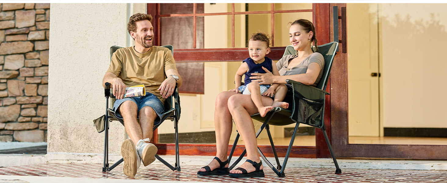 4-LEVEL ADJUSTABLE CAMPING CHAIR