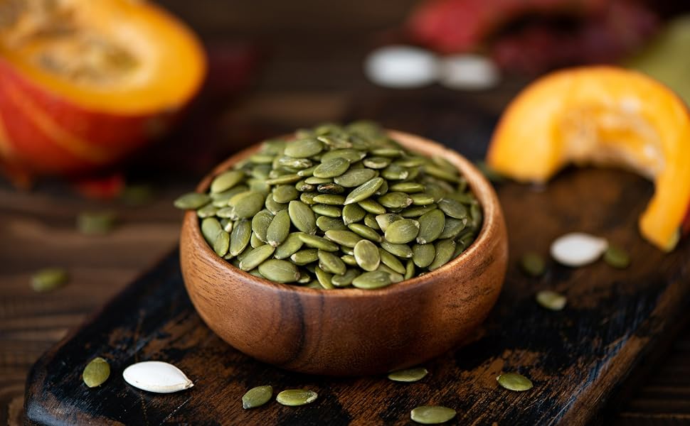 Organic Raw Pumpkin Seeds to Eat Bulk Whole Unsalted Pepitas with No Shell Natural Snacks for Keto