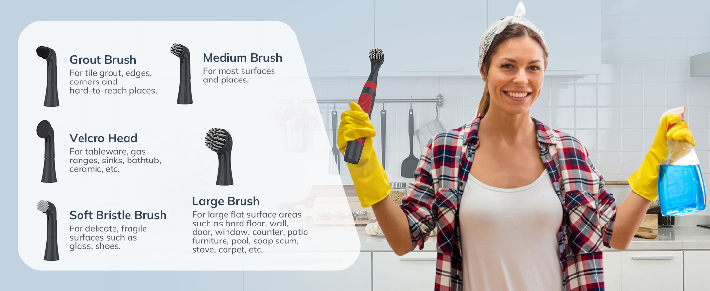 5 different brush head