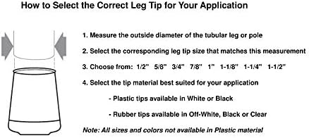 Shepherd Hardware 9126 3/4-Inch Inside Diameter Rubber Leg Tips, 4-Pack, Black