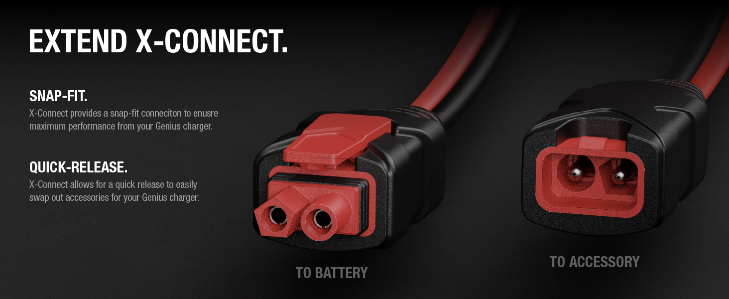 NOCO GC004 X-Connect 10-Foot (3m) Extension Cable Accessory For NOCO Genius Smart Battery Chargers