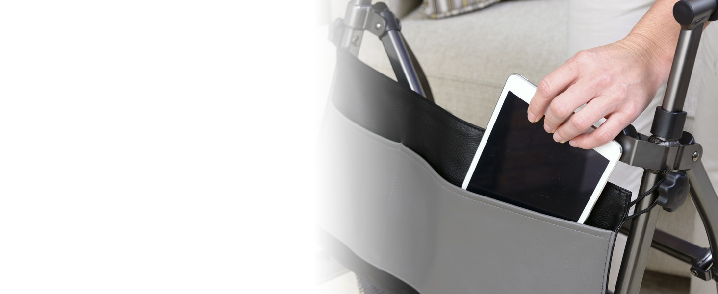 rollator walker organizer pouch storage machine washable basket