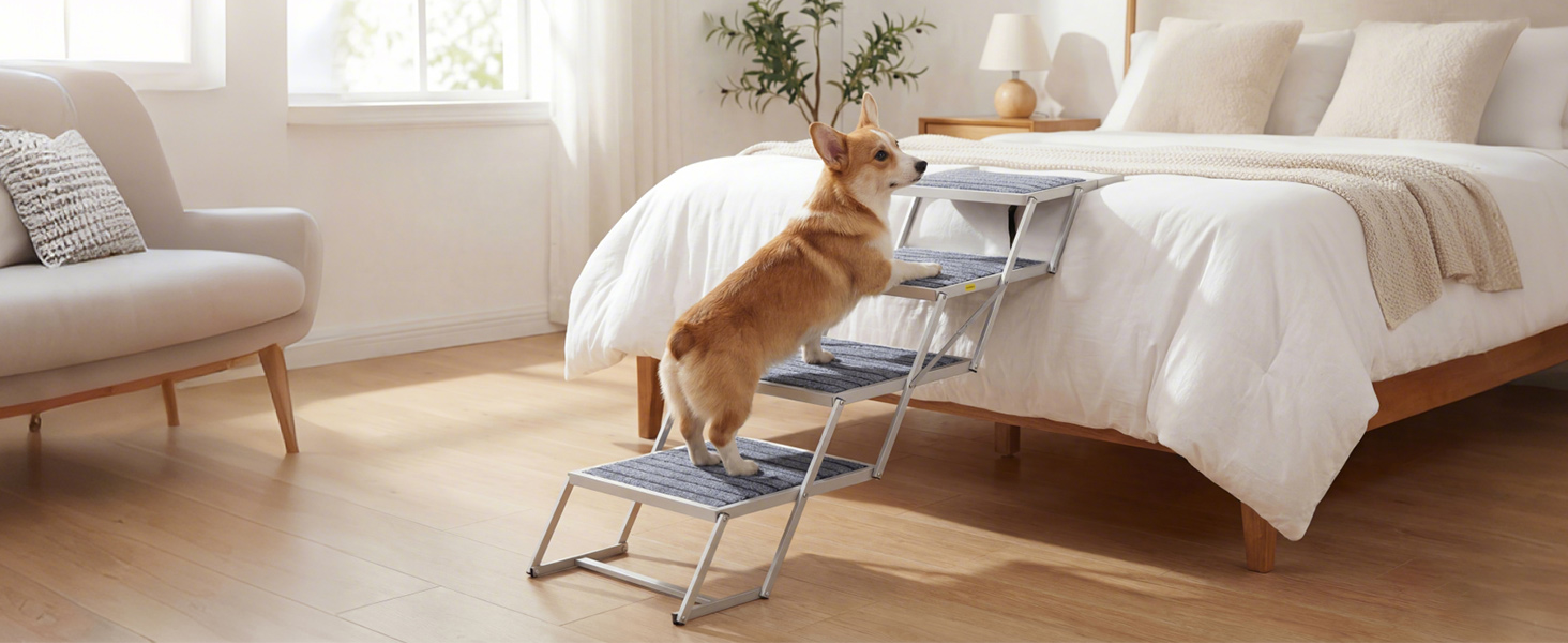 collapsible dog stairs for high bed