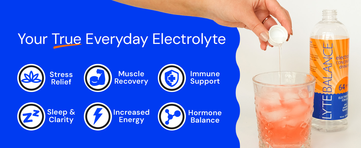 LyteBalanace Liquid Electrolytes Drink Mix ,Daily Hydration, Muscle Recovery