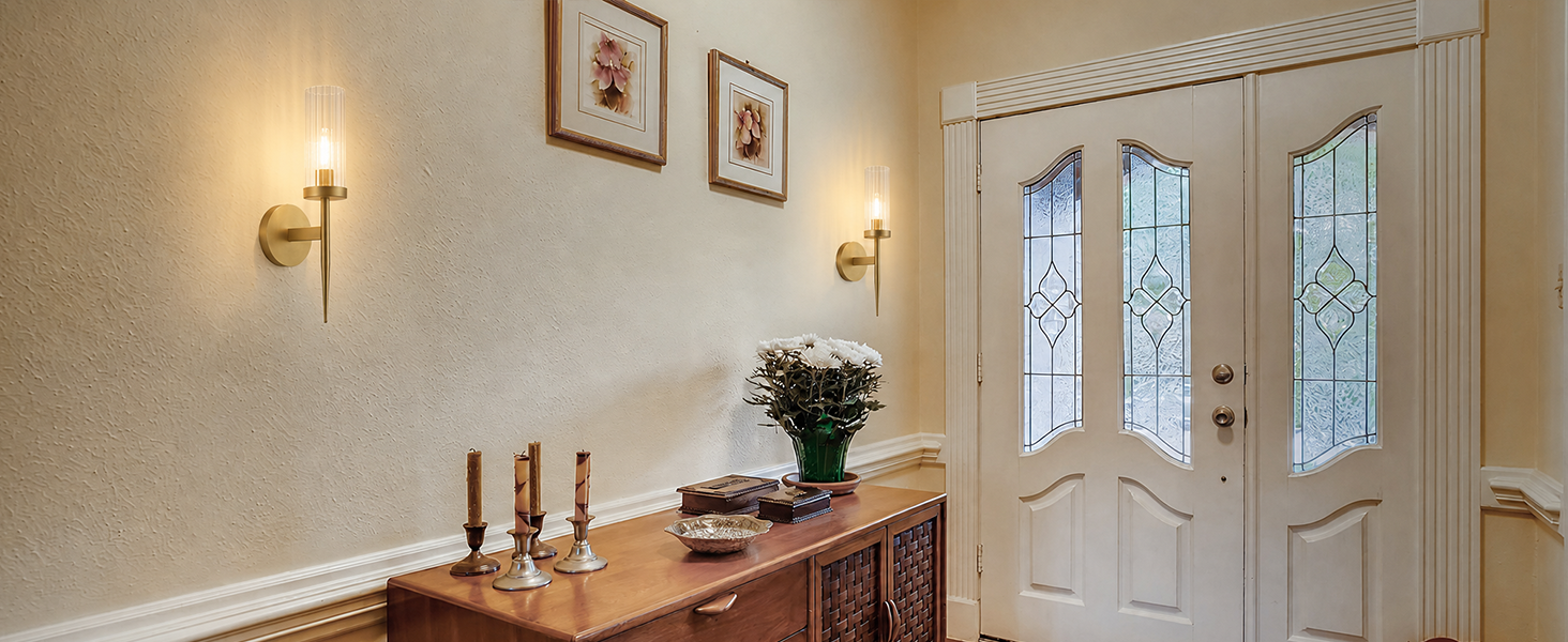 Modern Brushed Brass Wall Sconce