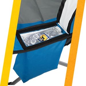 Image of cupholder on beach chair for heavy people, silla de playa.