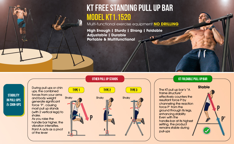 kt pull up bar stand rack