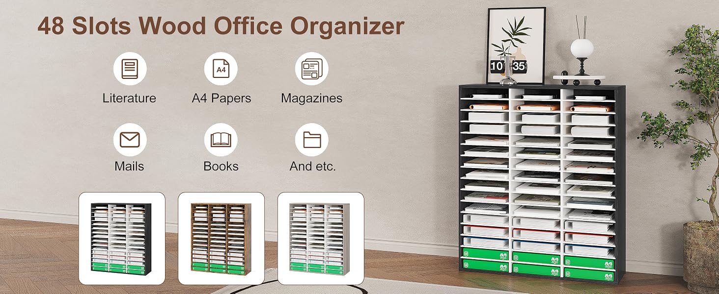 Wooden Literature Organizer