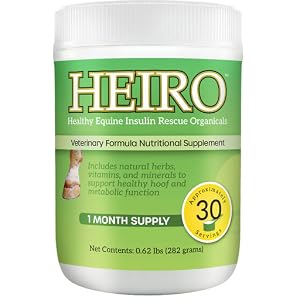 HEIRO equine metabolic supplement with scoop for hoof and wellness support