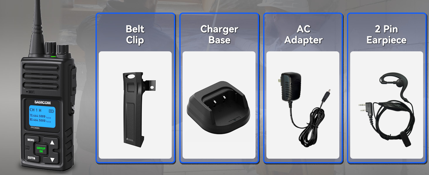2 Way Radio Long Range Professional Walkie Talkie Heavy Duty Two Way Radio High Power