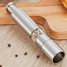 Premium Stainless Steel Salt Grinder &amp; Pepper Mill Set