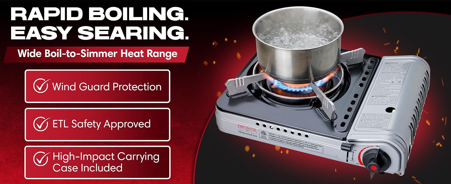 Wind Guard &amp;amp; Electronic Ignition - Portable Cooker &amp;amp; Burner Stove – 90235