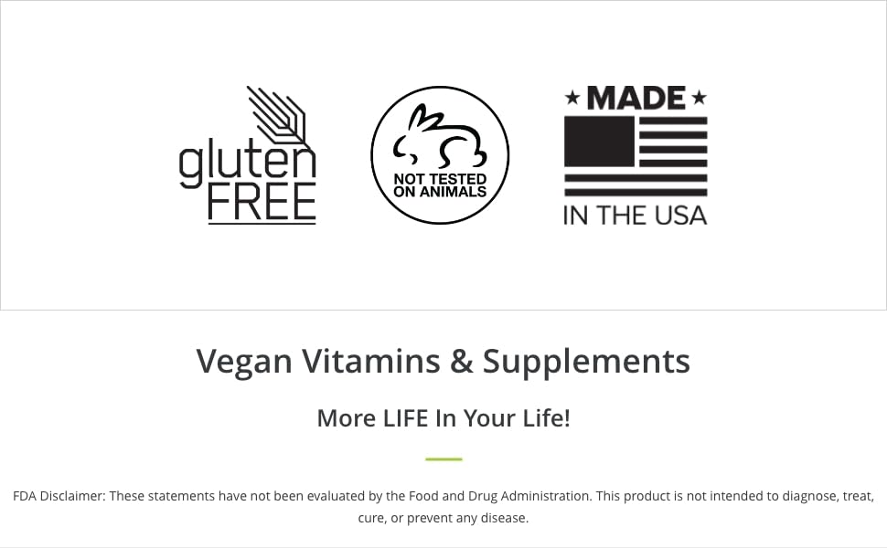 Vegan, Halal, Gluten Free, NON GMO