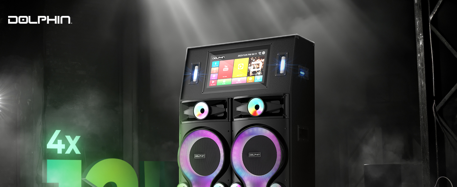 karaoke machine adult microphones family built recording singing screen portable system kareokee