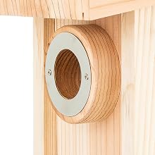nestbox predator guard, extended entrance hole, metal guard, raccoon guard, cat guard, bird house