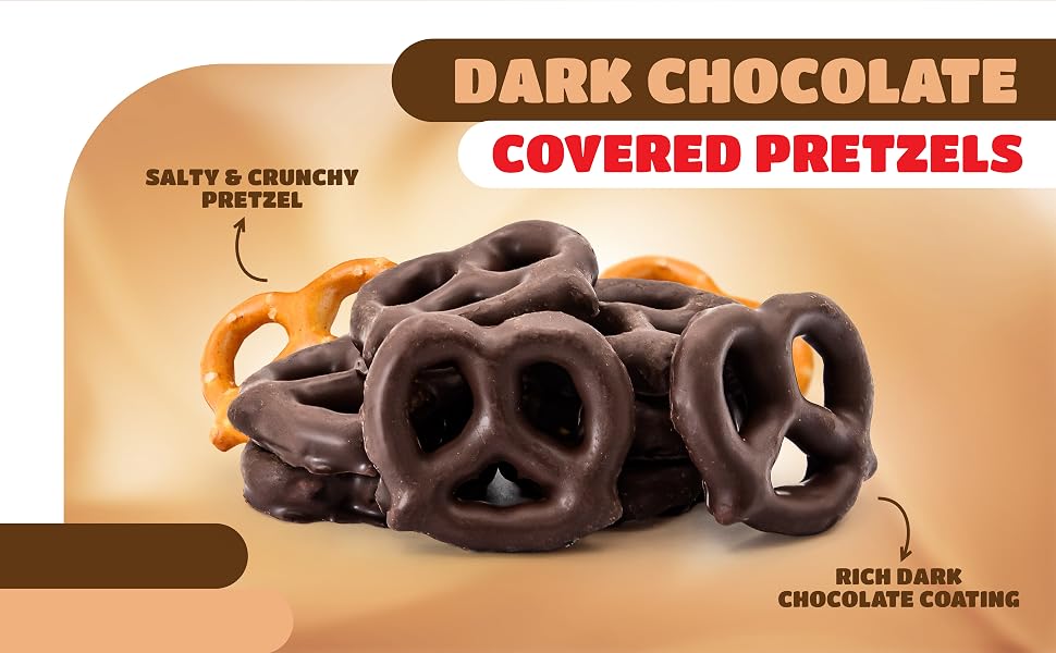 rich dark chocolate covered pretzels sweet and salty crunch perfect for any snack moment