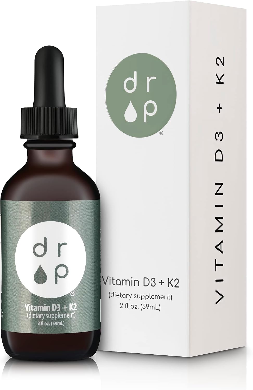 Drop Supplements Organic Trace Minerals Electrolyte Drops and Vitamin D3+K2 Drops Bundle