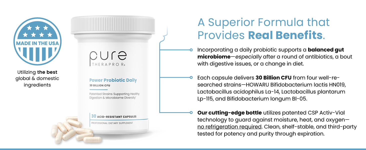 Power Probiotic Daily contains 30 Billion CFU per serving